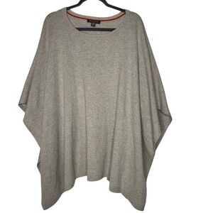 Tommy Bahama Women Cashmere Beige Sweater Poncho One Size New England Coastal